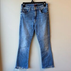MOTHER Jeans Insider Crop Step Fray 25 Denim Wild Game